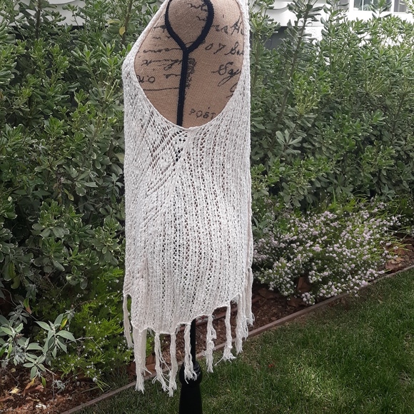 Mossimo Open Knit Fringe Trim Cardigan Sweater S - Picture 2 of 6